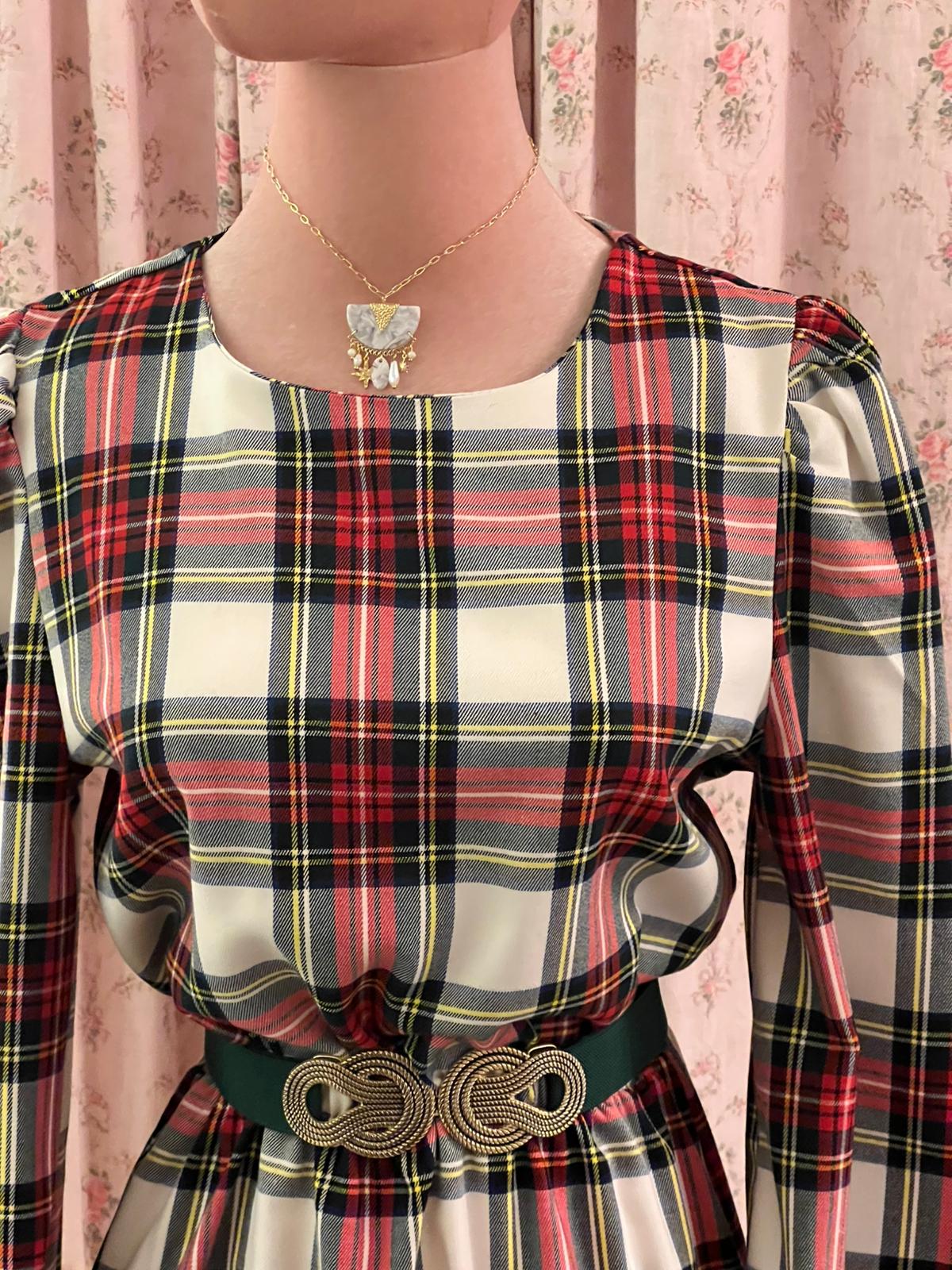 Abito Tartan Highland midi - Carlo Deni