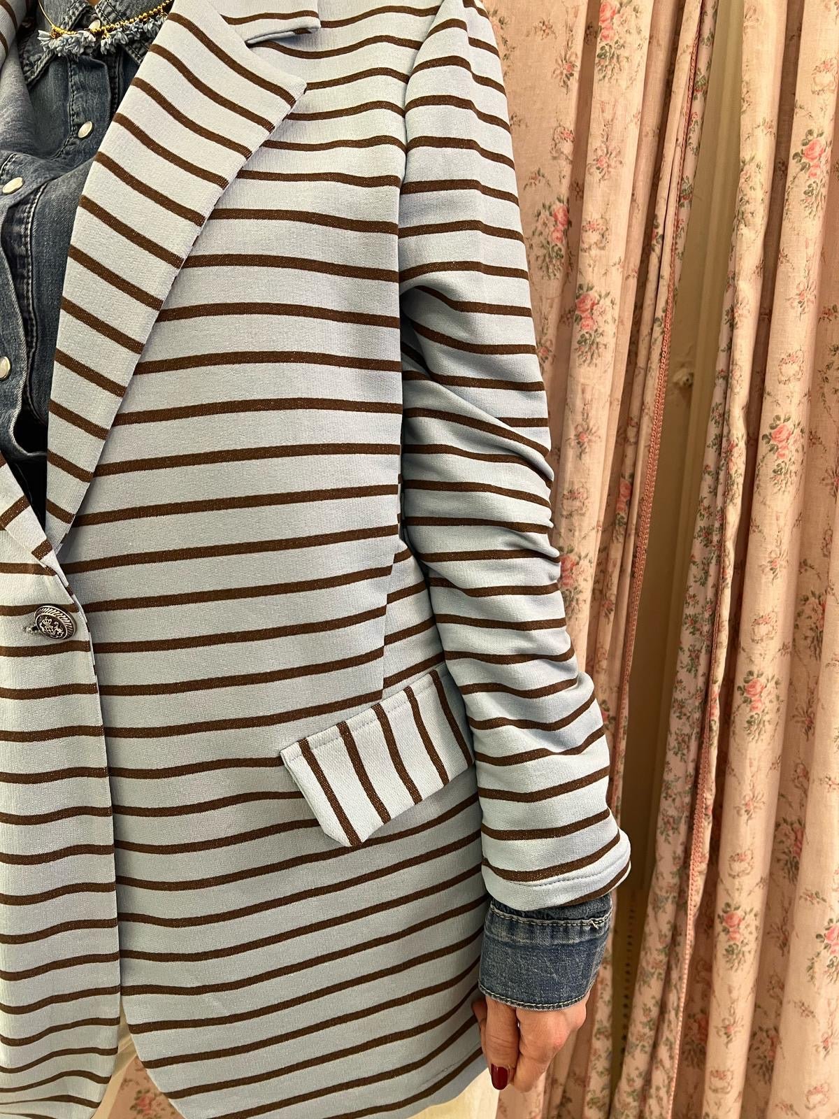 Blazer in felpa a righe - Carlo Deni