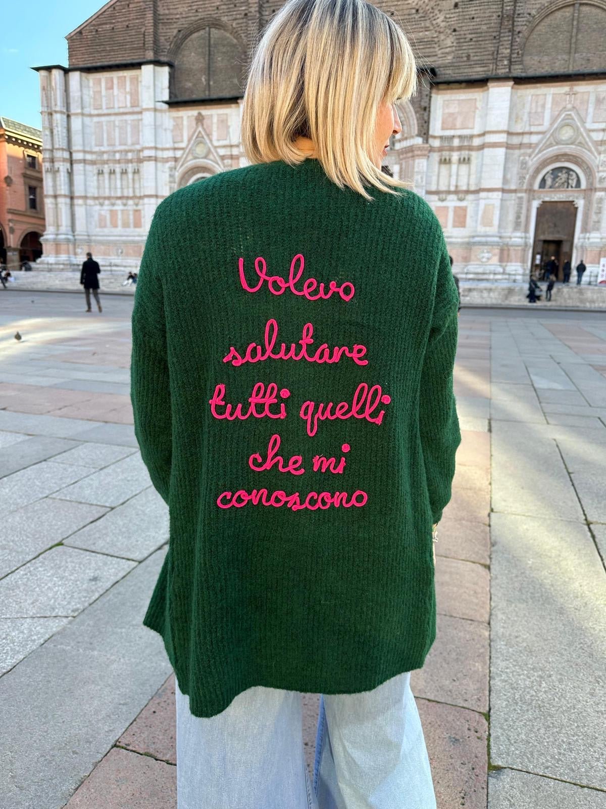 Cardigan Volevo salutare tutti quelli che mi conoscono - Carlo Deni