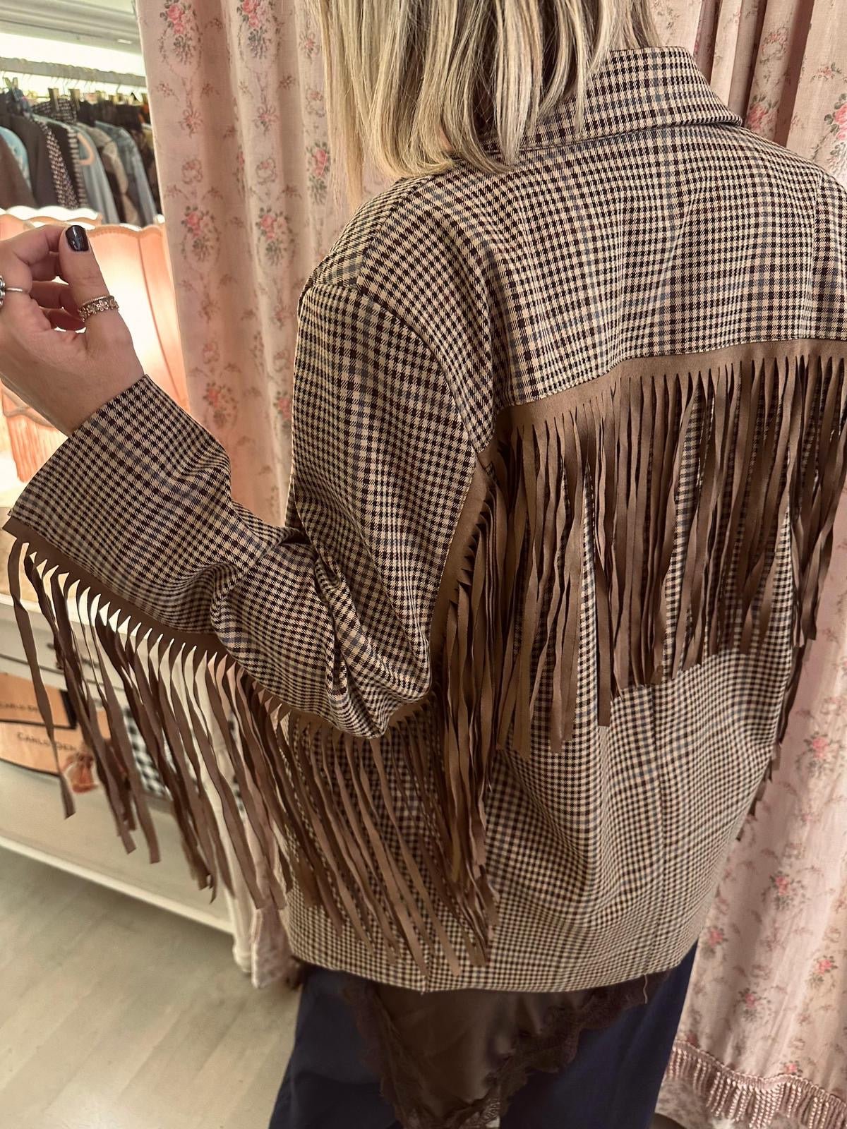 Giacca Frange in tartan - Carlo Deni