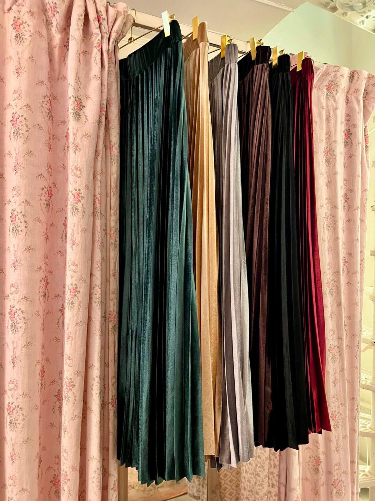 Gonna in velluto plissettata - Carlo Deni