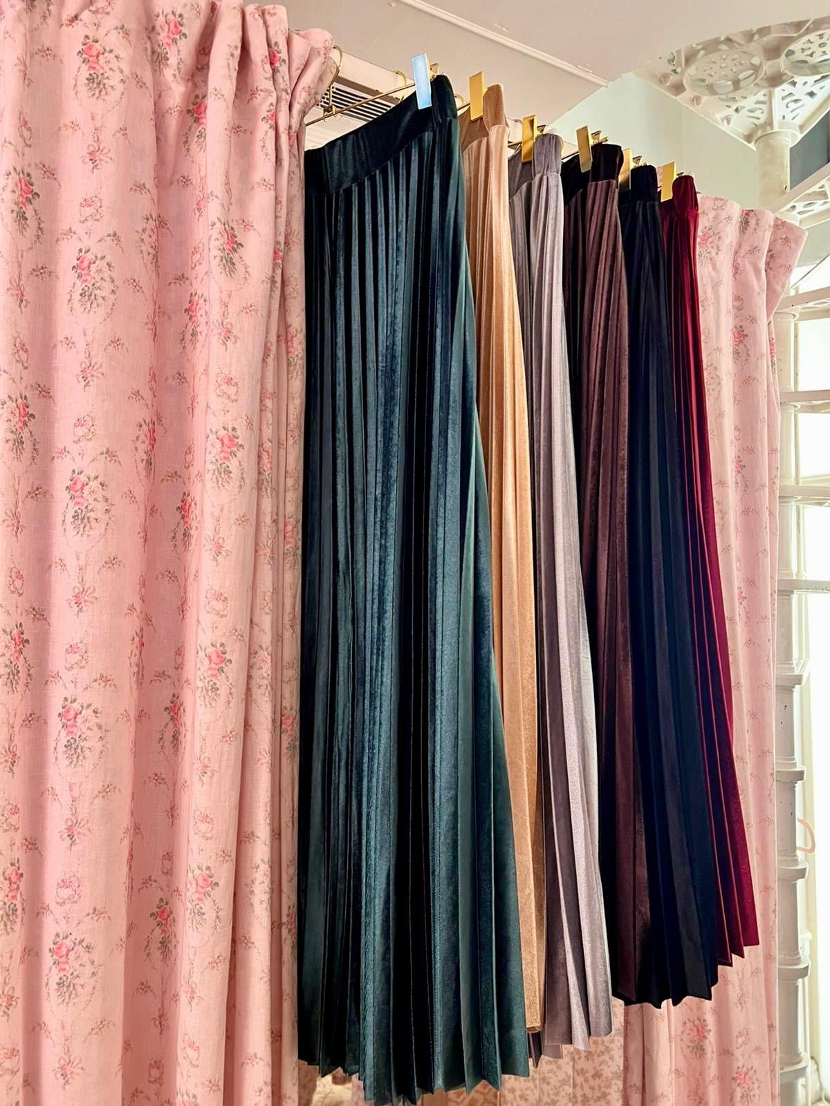 Gonna in velluto plissettata - Carlo Deni