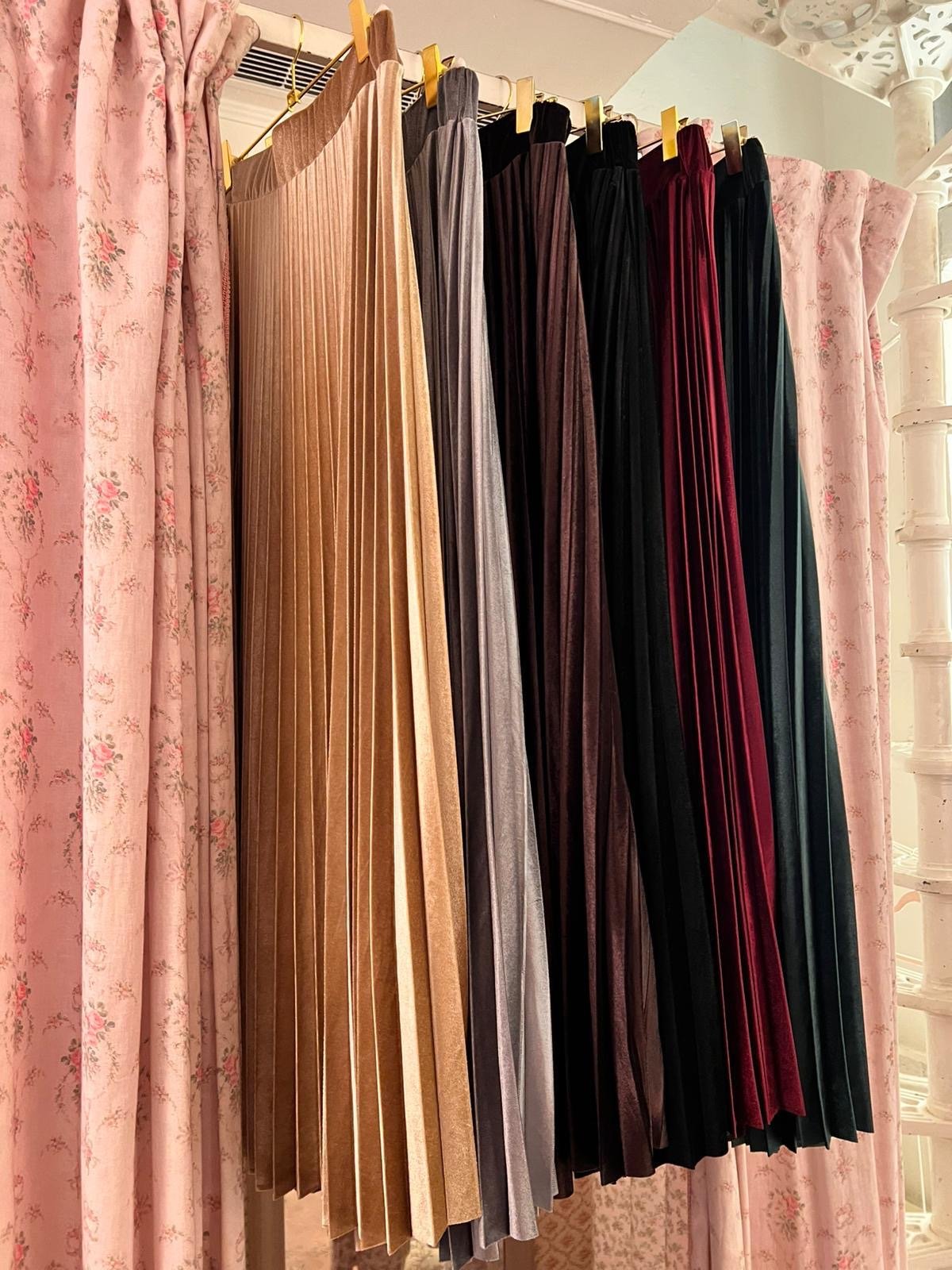 Gonna in velluto plissettata - Carlo Deni