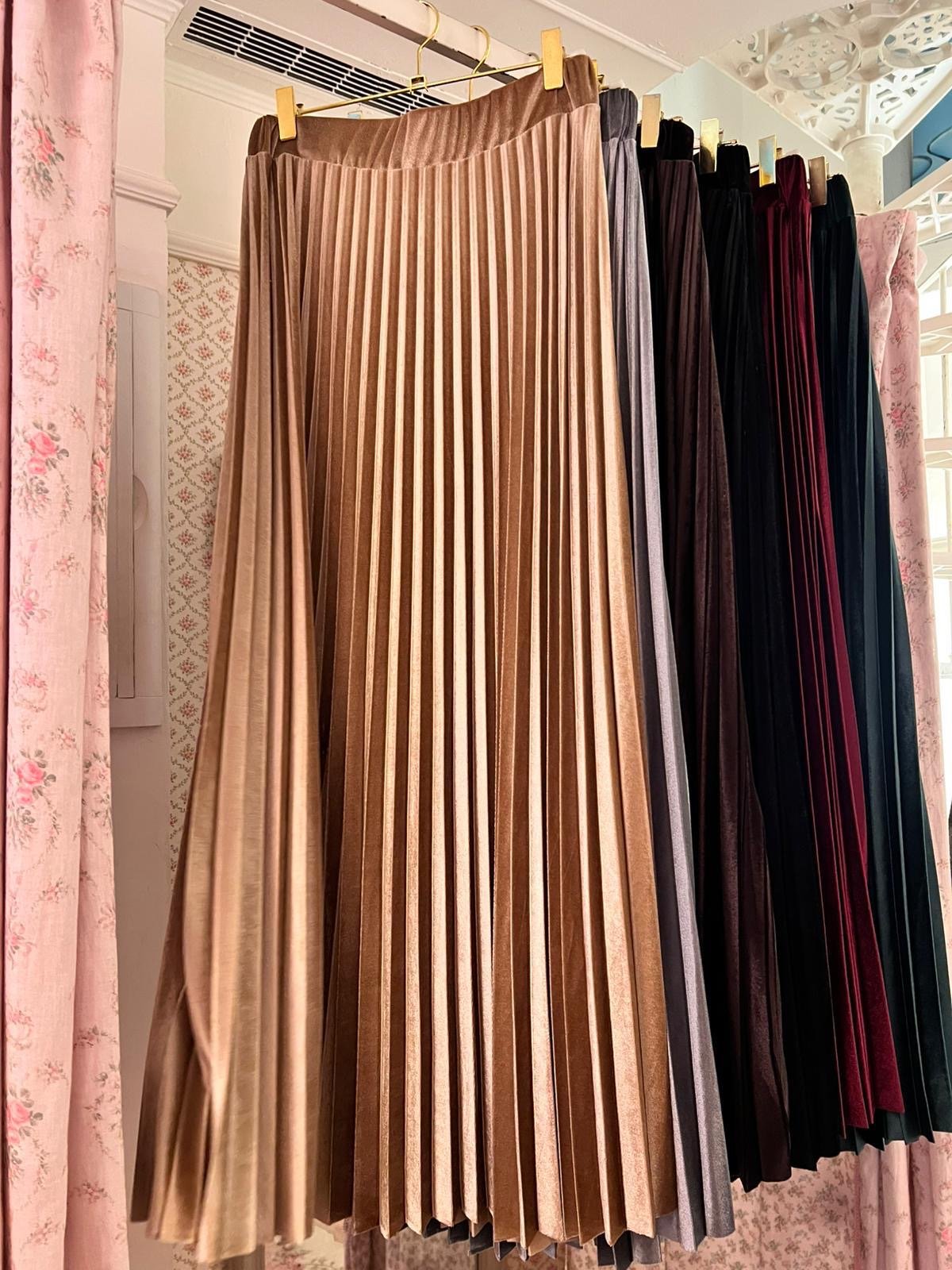 Gonna in velluto plissettata - Carlo Deni