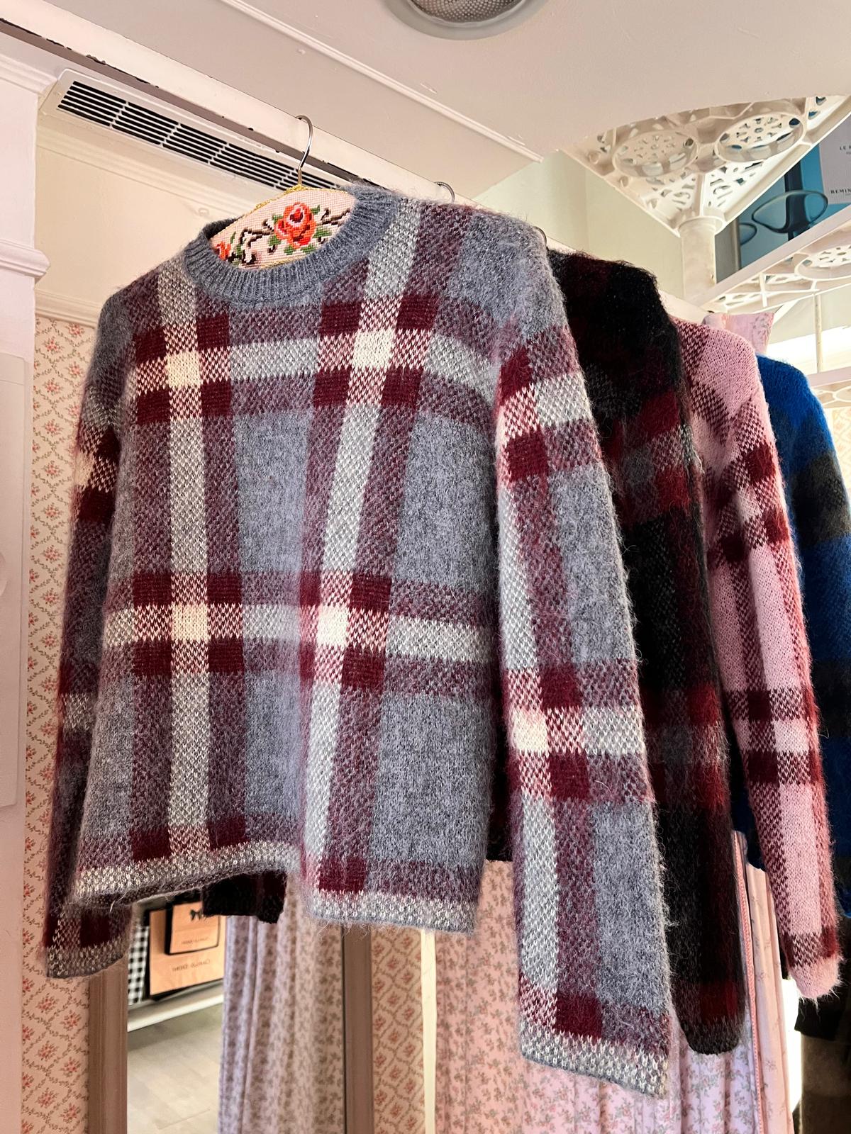 Maglione Tartan Fluffy - Carlo Deni