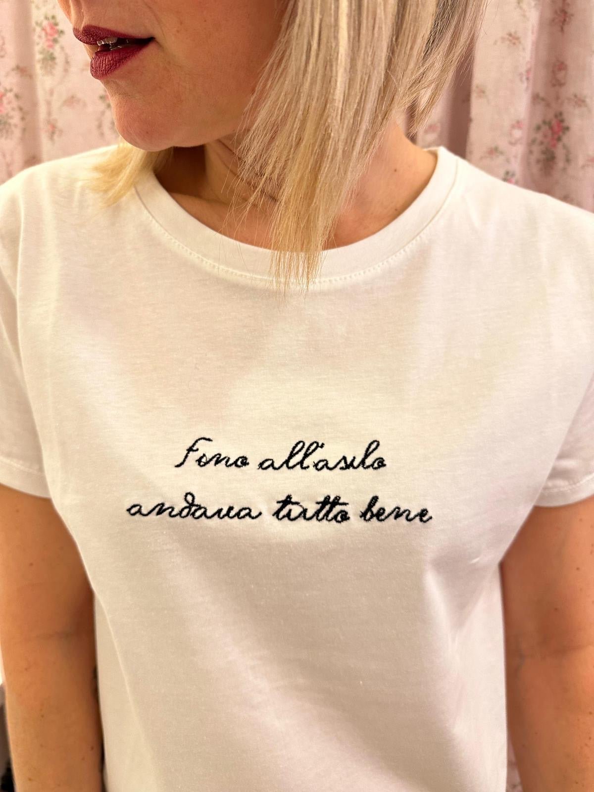T-shirt Fino all'asilo andava tutto bene - Carlo Deni