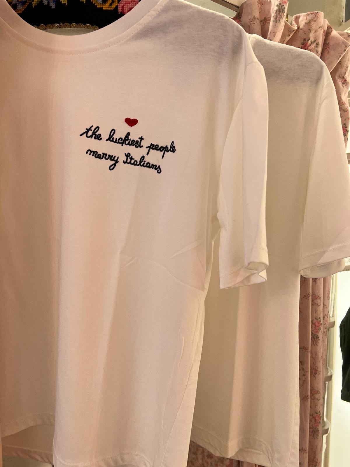 T-shirt The luckiest people marry italians - Carlo Deni