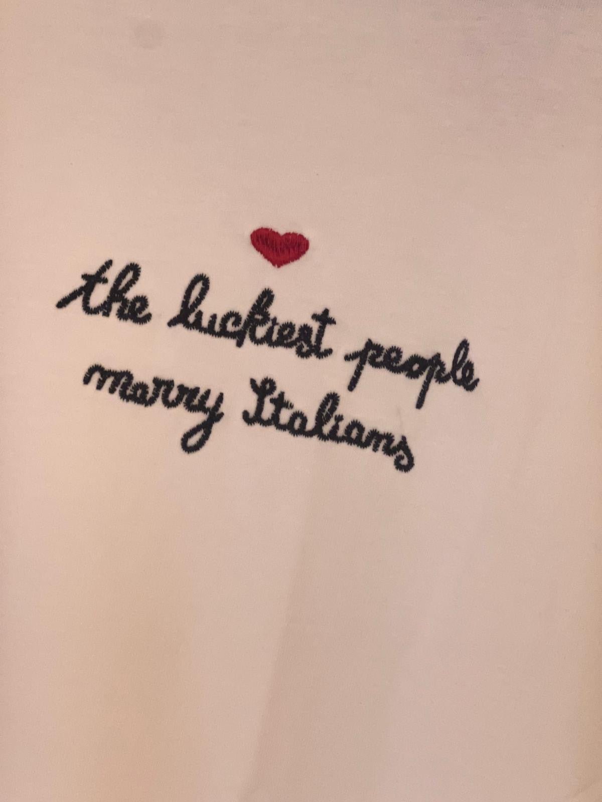 T-shirt The luckiest people marry italians - Carlo Deni
