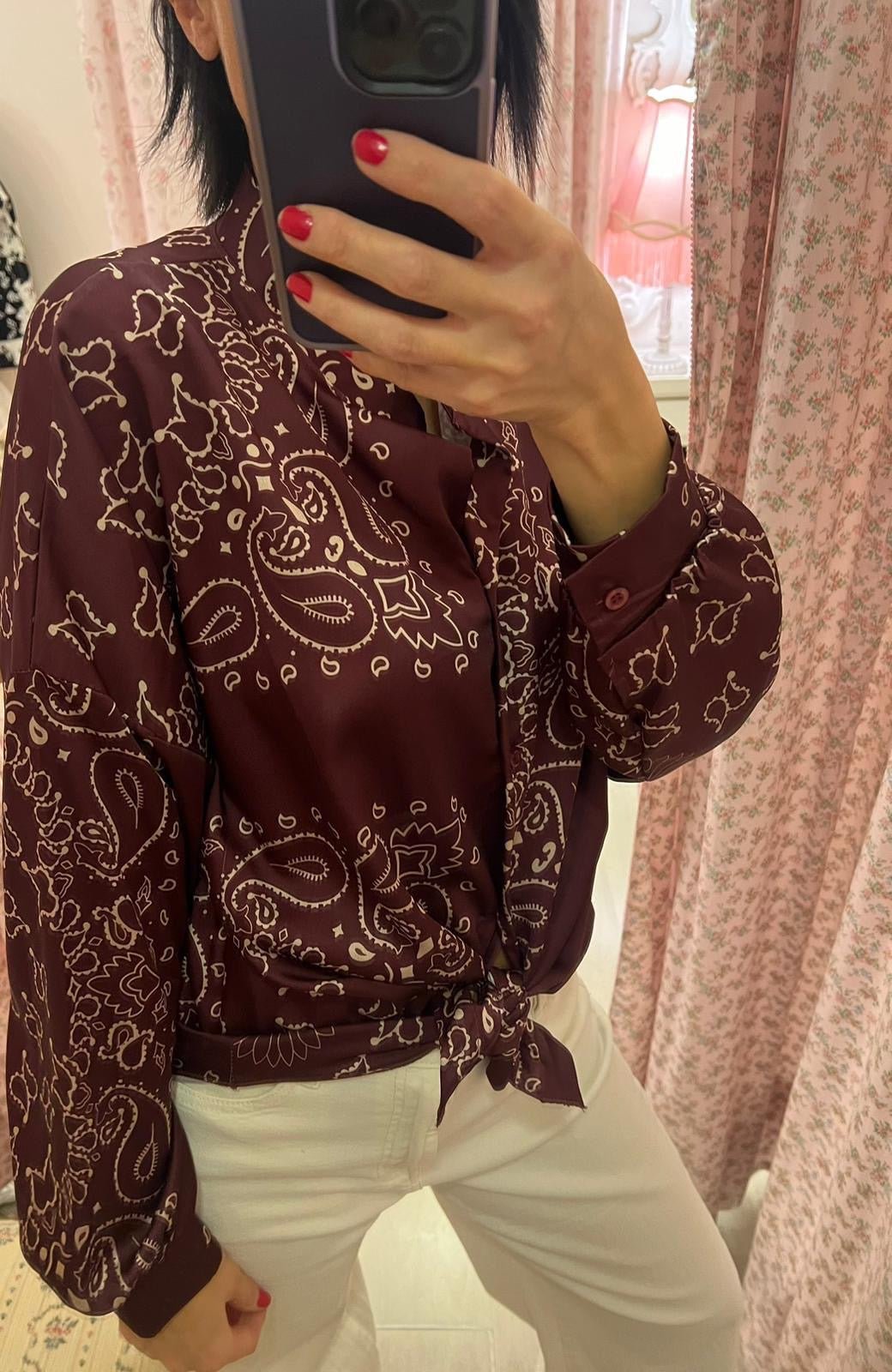 Camicia Bandana bordeaux - Carlo Deni