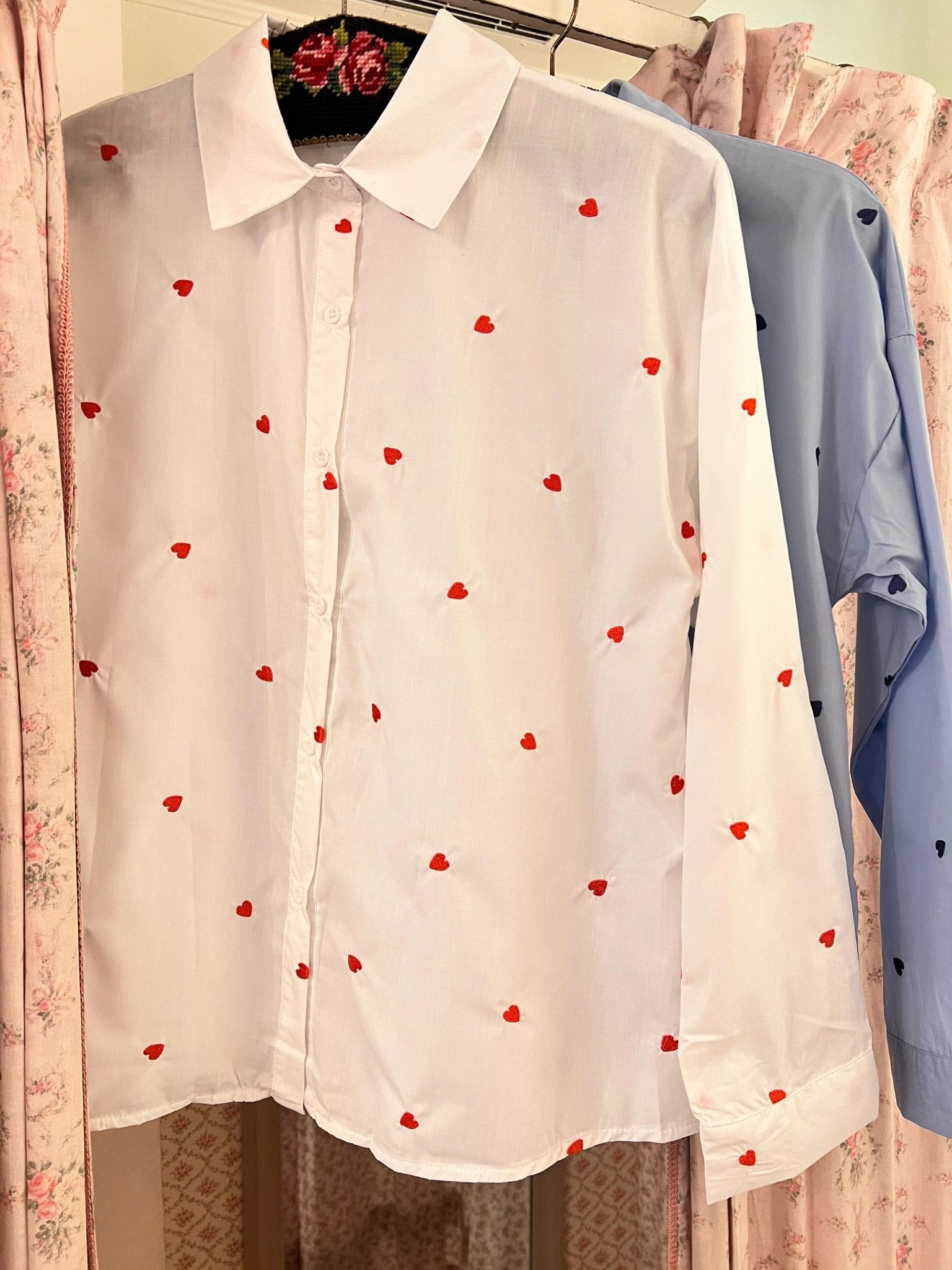 Camicia cuori ricamati - Carlo Deni