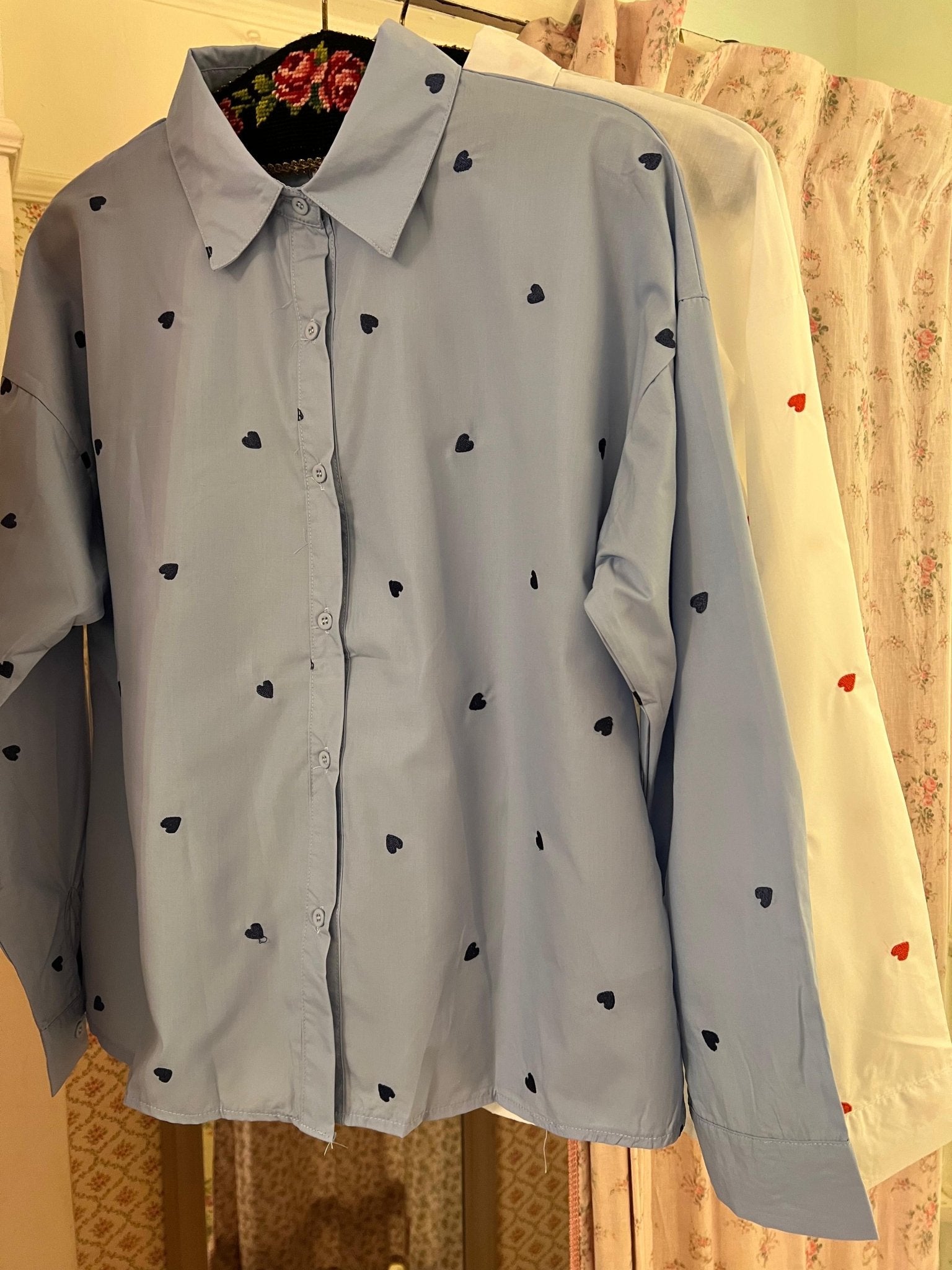 Camicia cuori ricamati - Carlo Deni