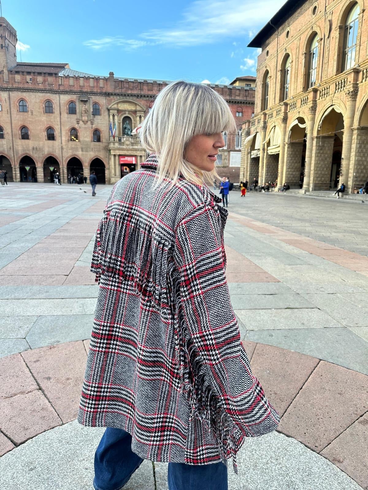 Cappotto Aspen check grigio - Carlo Deni