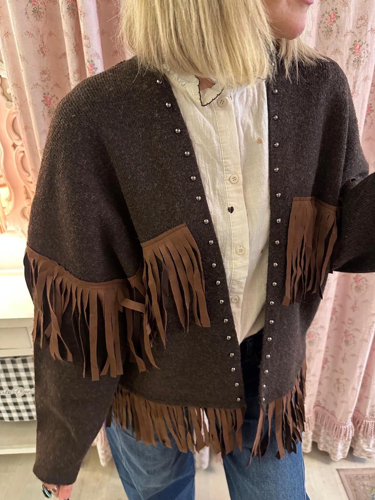 Cardigan Frange - Carlo Deni