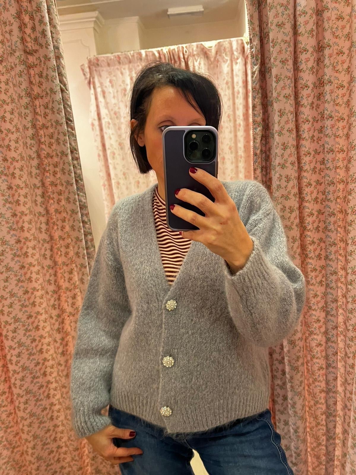 Cardigan Gioiello grigio perla - Carlo Deni