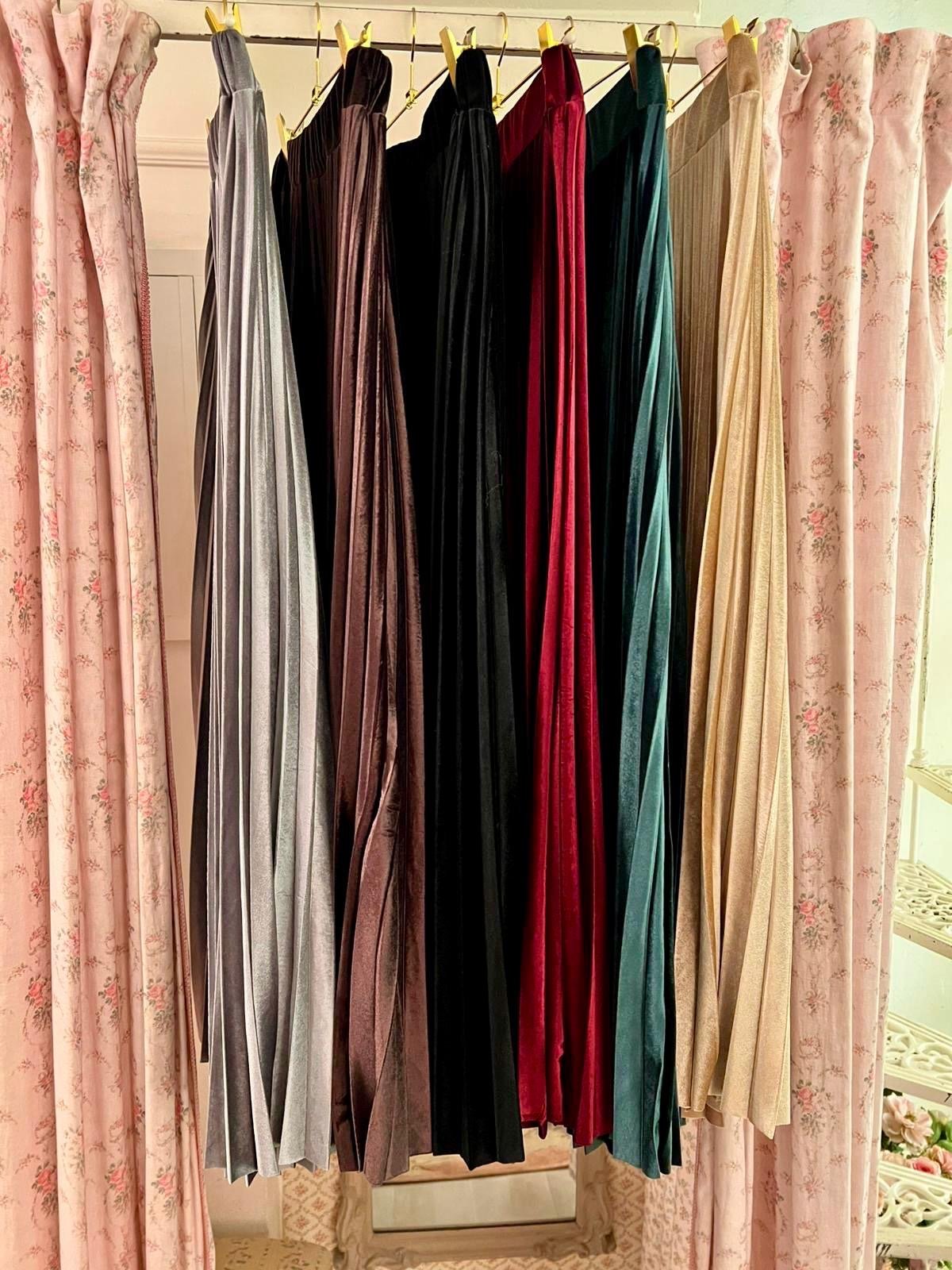 Gonna in velluto plissettata - Carlo Deni