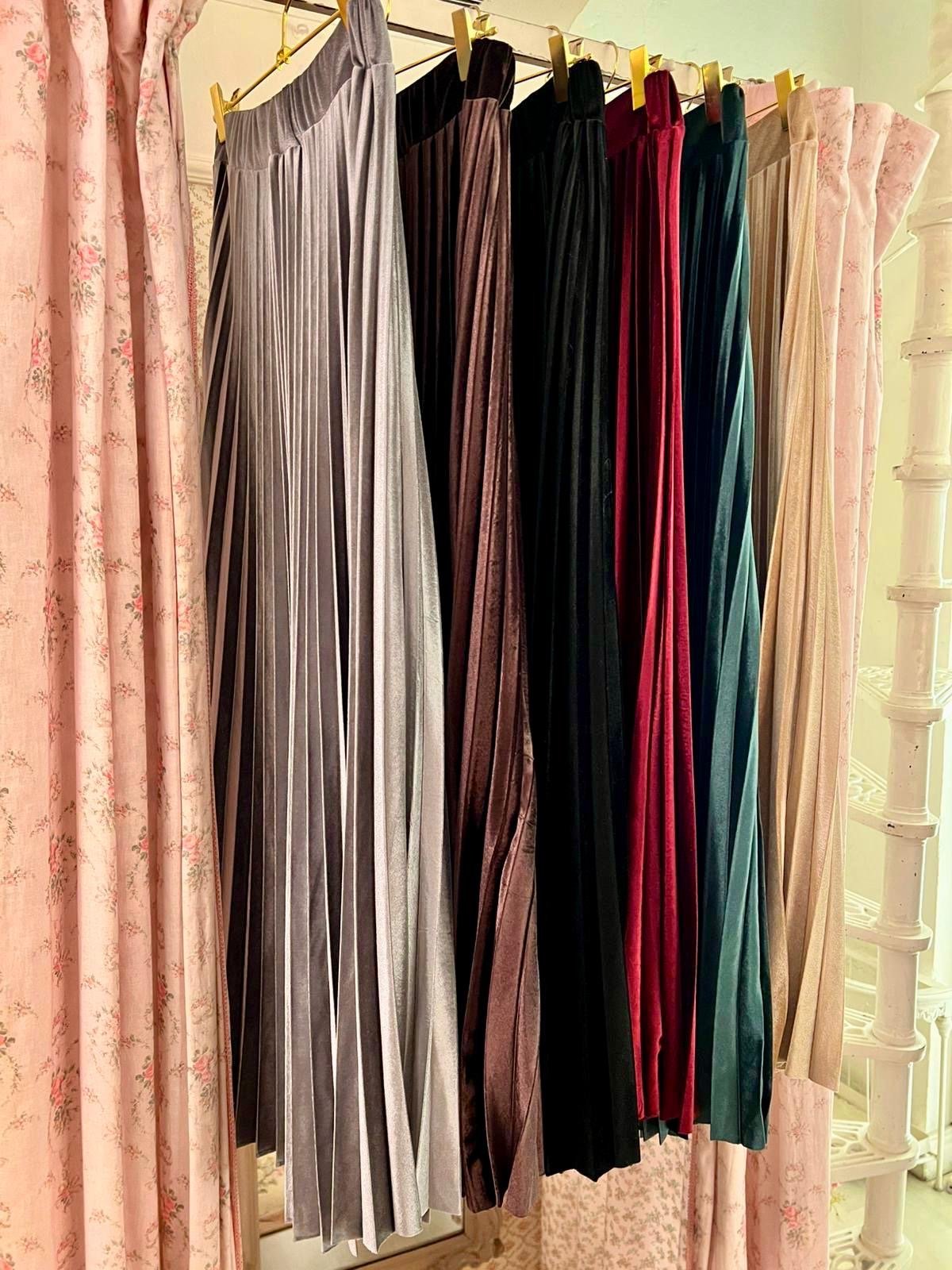 Gonna in velluto plissettata - Carlo Deni