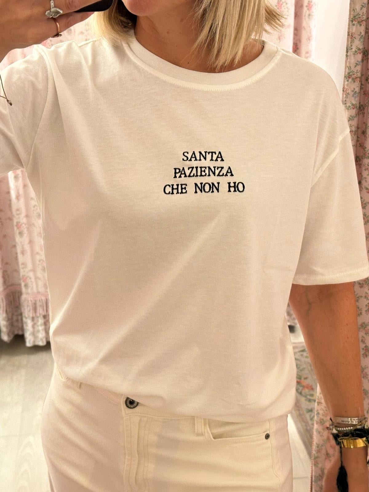 T-shirt Santa pazienza che non ho - Carlo Deni