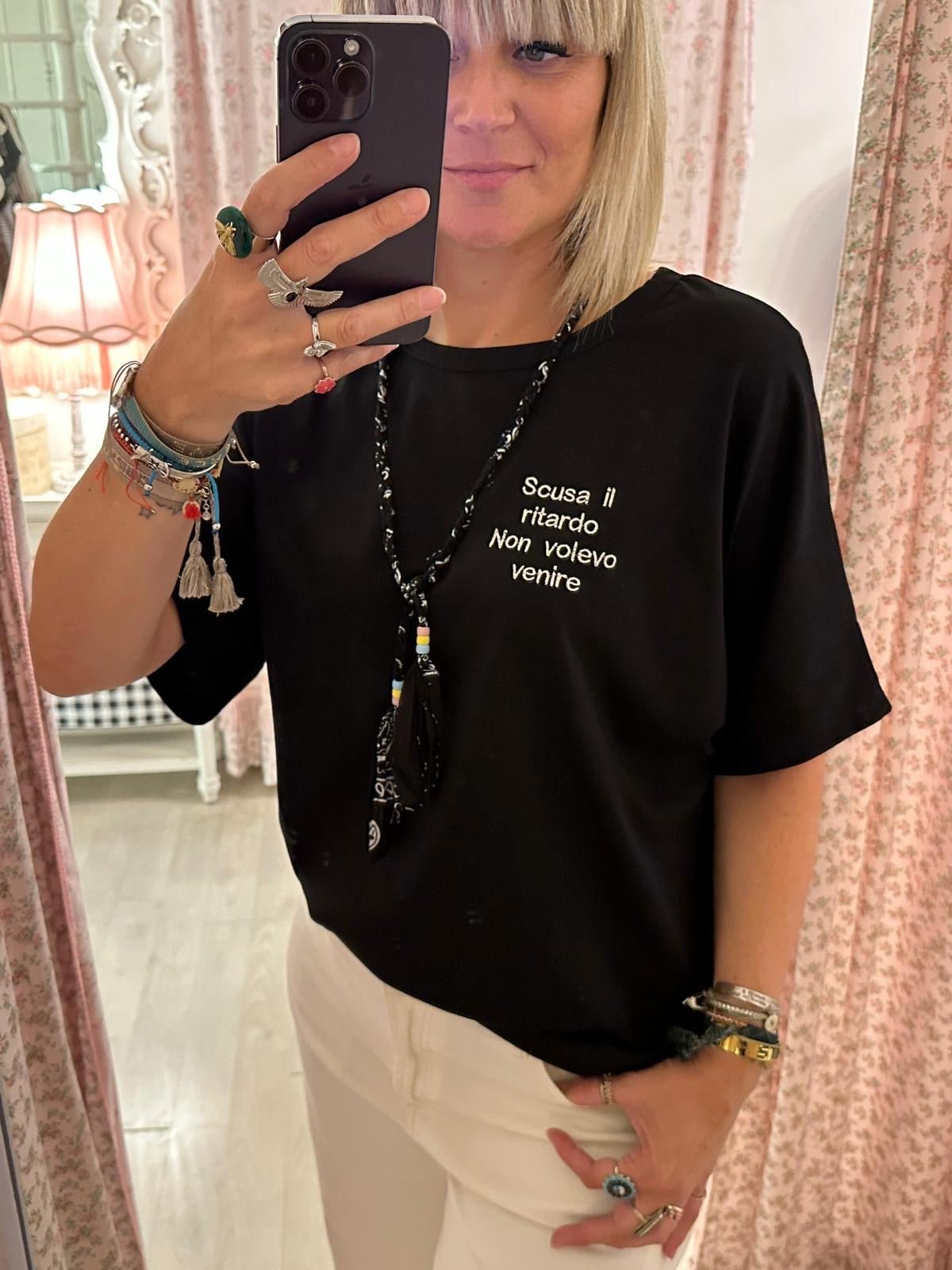 T-shirt Scusa il ritardo non volevo venire - Carlo Deni