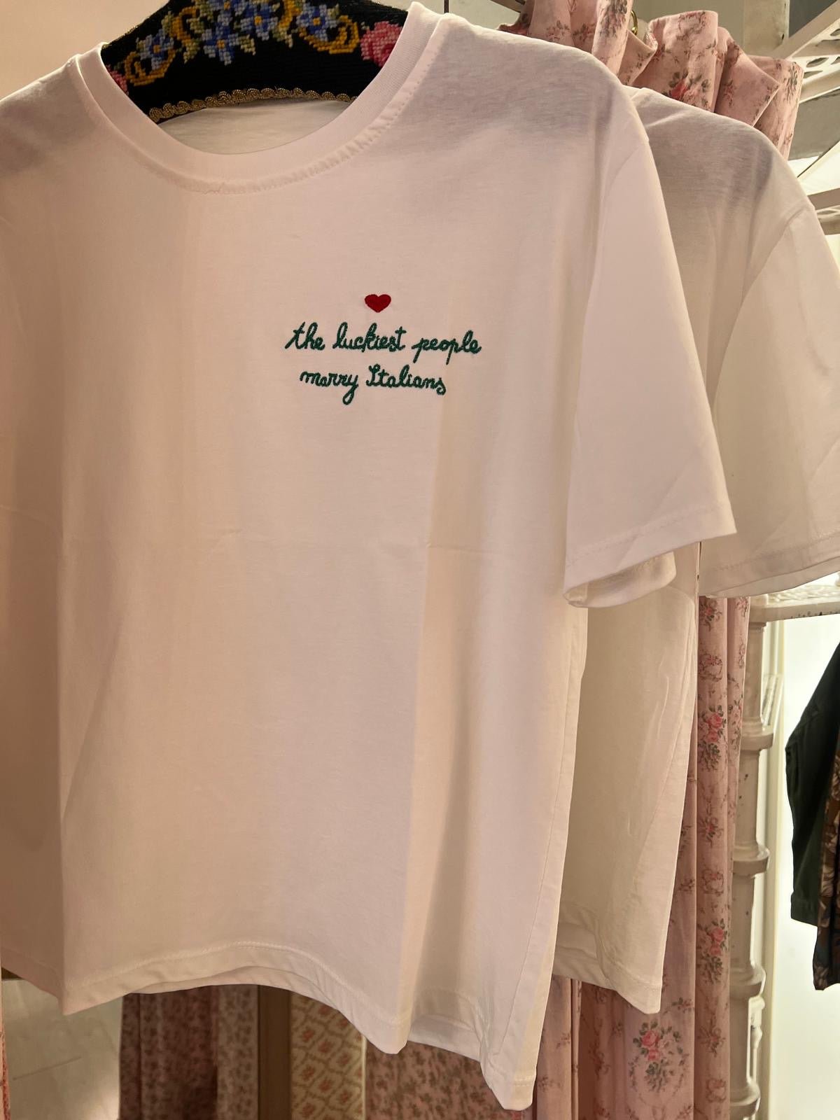 T-shirt The luckiest people marry italians - Carlo Deni